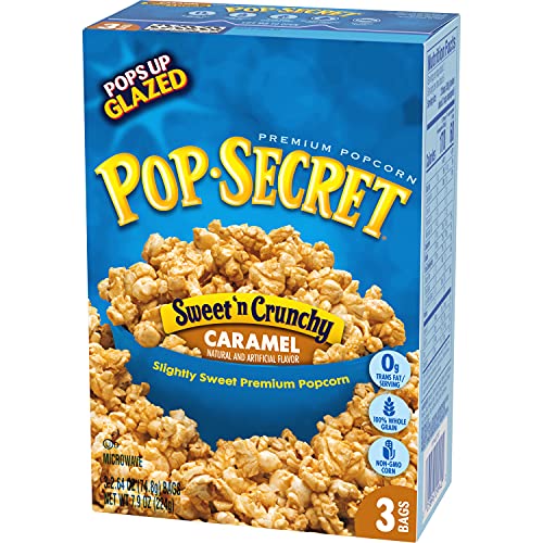 Pop Secret Popcorn, Sweet 'N Crunchy Caramel Microwave Popcorn, 2.64 Oz Bags, 3 Count, Pack Of 6 #TOP1