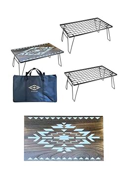 Amazon.co.jp: フィールドラック 3個セット オルテガ柄 天板付き