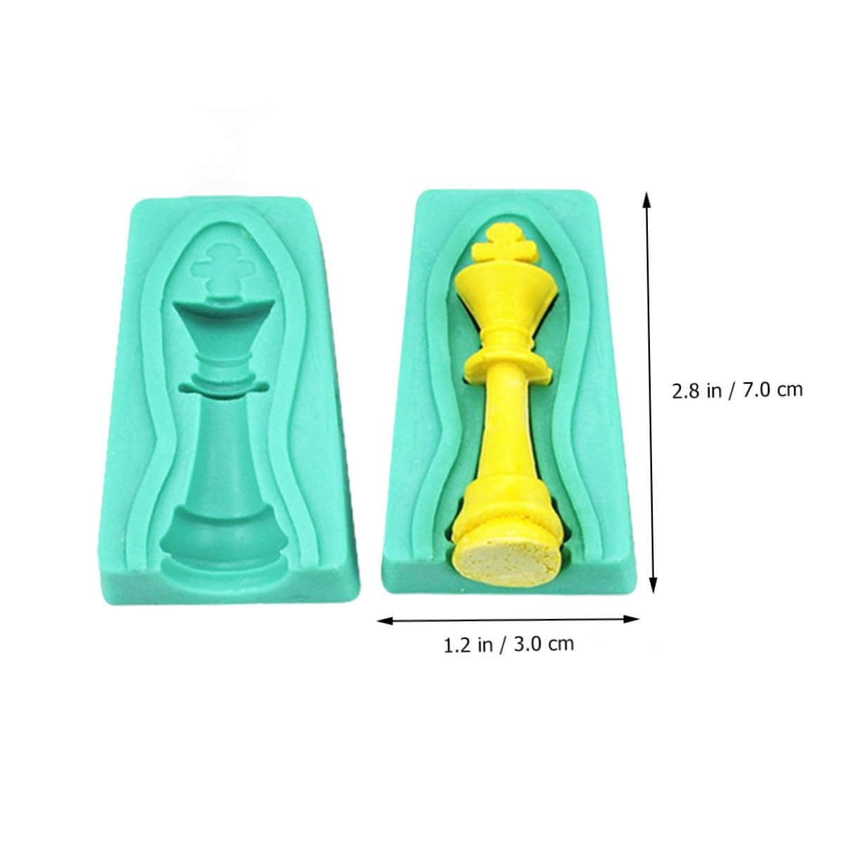 Molde de Silicona Flexible y Ecológico para Pastel Diseño de Ajedrez, Pack de 12 Piezas Creativas para Repostería y Decoración de Chocolate