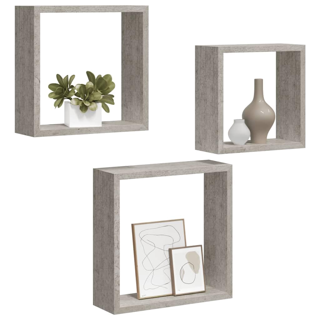 Juego de 3 estantes de pared de madera de densidad media flotantes con soporte invisible, 30, 27 y 24 cm, para salón, dormitorio, oficina, almacenamiento y decoración
