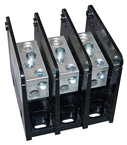 Power Distribution Block, 175 Max. Amps, Number of Poles: 3, Primary Wire Range (AWG): 14 to 2/0 AWG