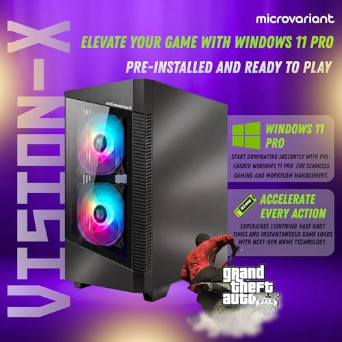 Image of Vision-X Gaming PC | Core I7 4th Gen | GT-730 4GB GPU | 16GB RAM | 512GB NVMe SSD | 5G WiFi+BT Dongle | Windows 11 Pro | USB 3.0 /HDMI /VGA Port | Black