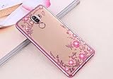  JAWSEU Funda Compatible con Huawei Mate 9, Suave Delgado Glitter Silicona TPU Gel Goma Bumper Carcasa Bonita Brillante Diseño Ultra Slim Antigolpes Parachoque Protectora Cubierta Cover