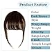 Flying Beauty Clip-in Bangs 100% Real Human Hair Bangs Clip-on Wispy Fringe Hair Pieces for Daily Wear (Dark Brown)