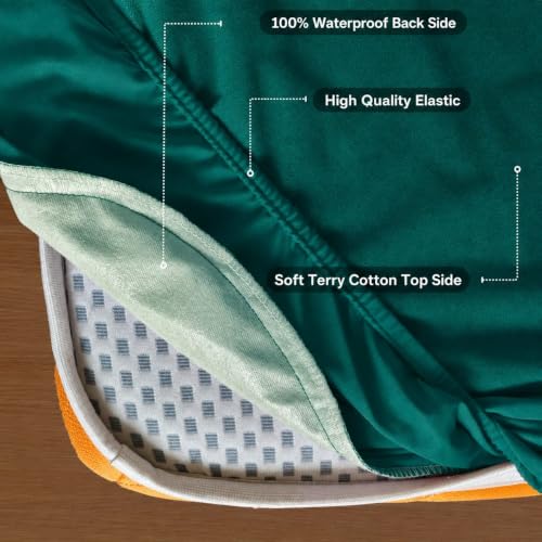 Image of Waterproof Mattress Protector 6x6.5 Feet (72x78) | Elastic Fitted Bedsheet | Soft & Durable Gadda Cover Dustproof By Bharat Griha BG16