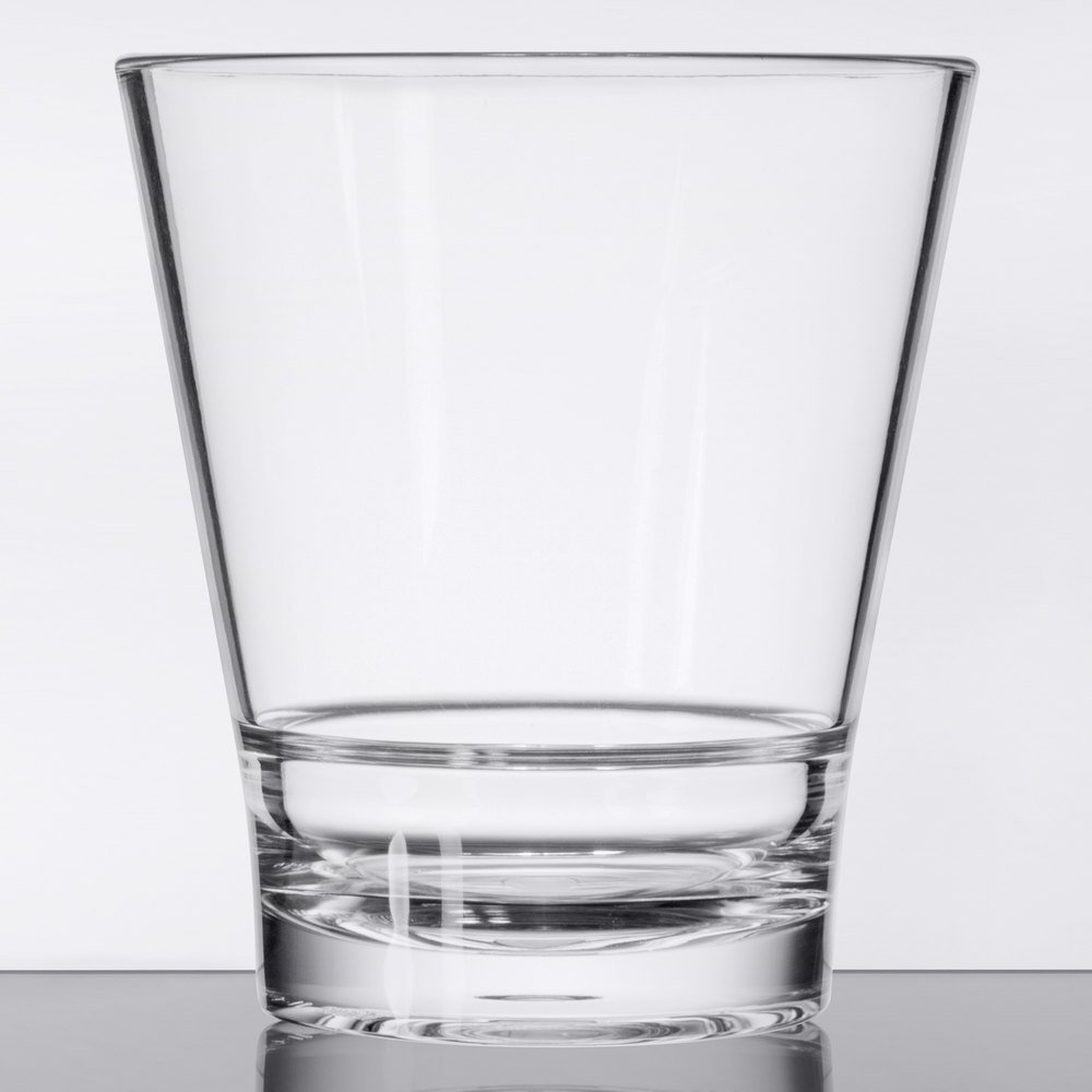 G.E.T. S-11-CL-EC 12 oz. Clear Rim-Full Stackable Glass, Break Resistant (Pack of 4)