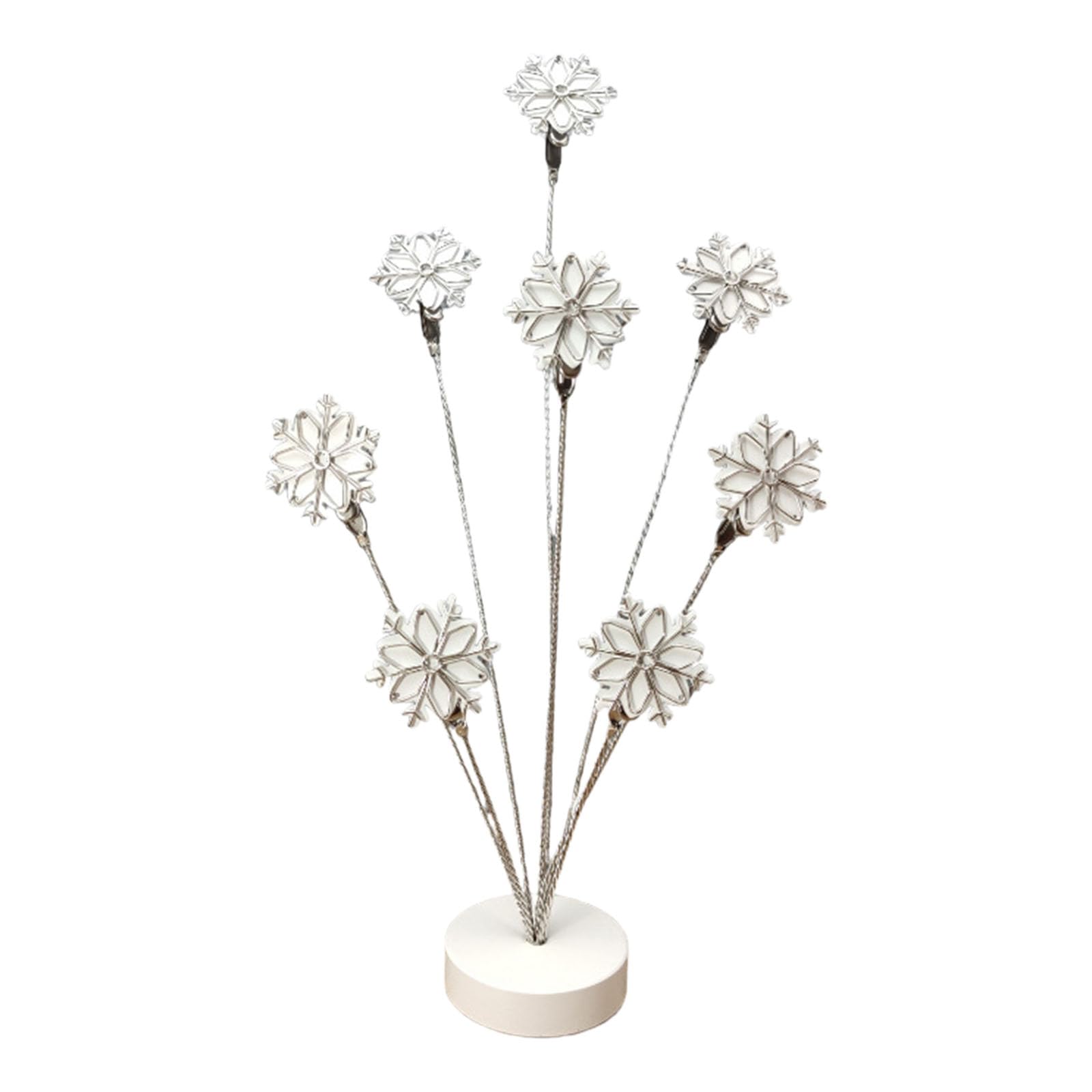 Piceioep Snowflake Metal Note Card Holder Notes Memos Clip Holder Tabletop Photo Display Stand for Wedding Birthday Decoration Photo Display Shelf