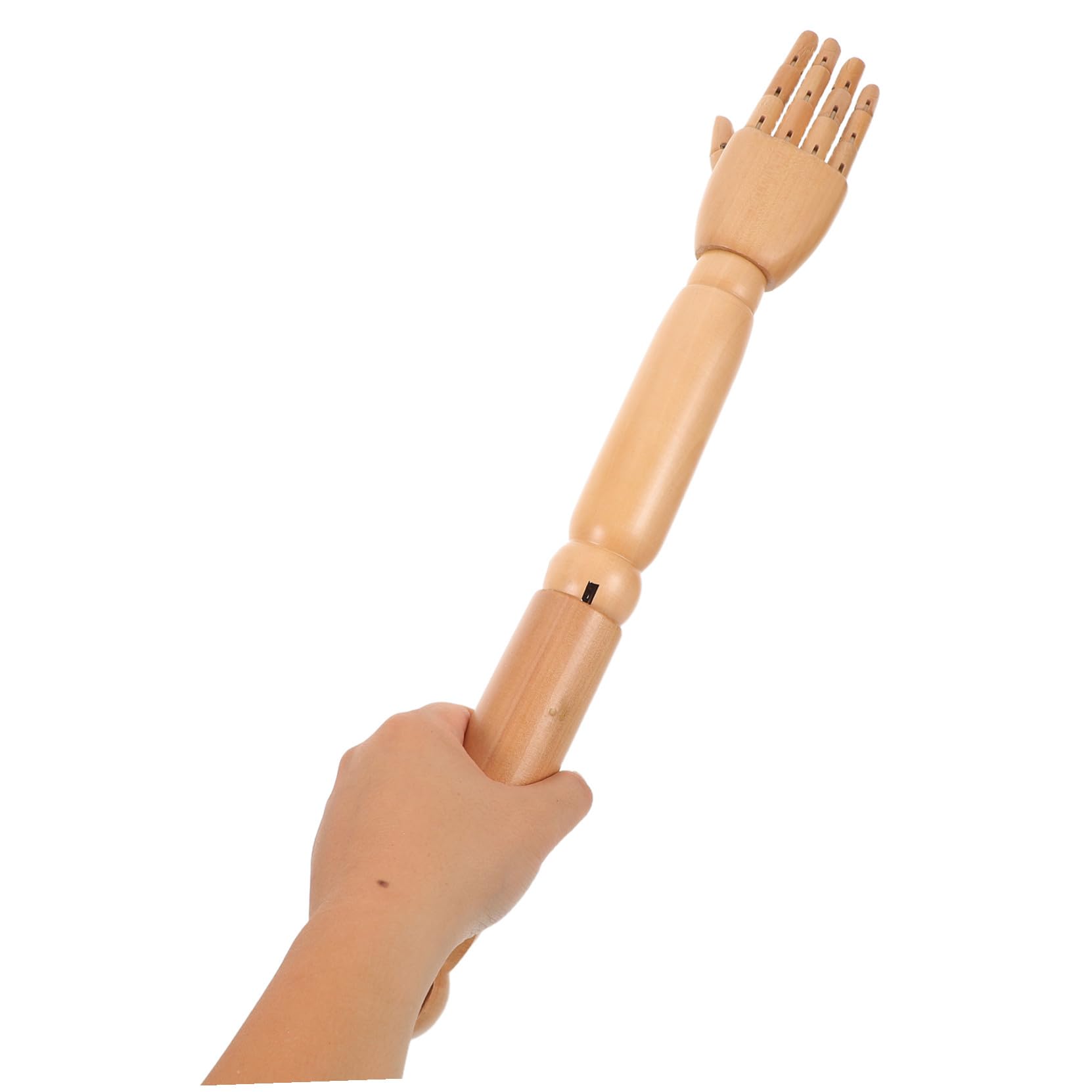 SEWACC Brazo de Maniquí Flexible de Madera con Articulaciones Móviles | 1 Par, Color Caqui, para Títeres y Maniquíes, Fácil Montaje, Adecuado para Exhibición y Proyectos Artísticos