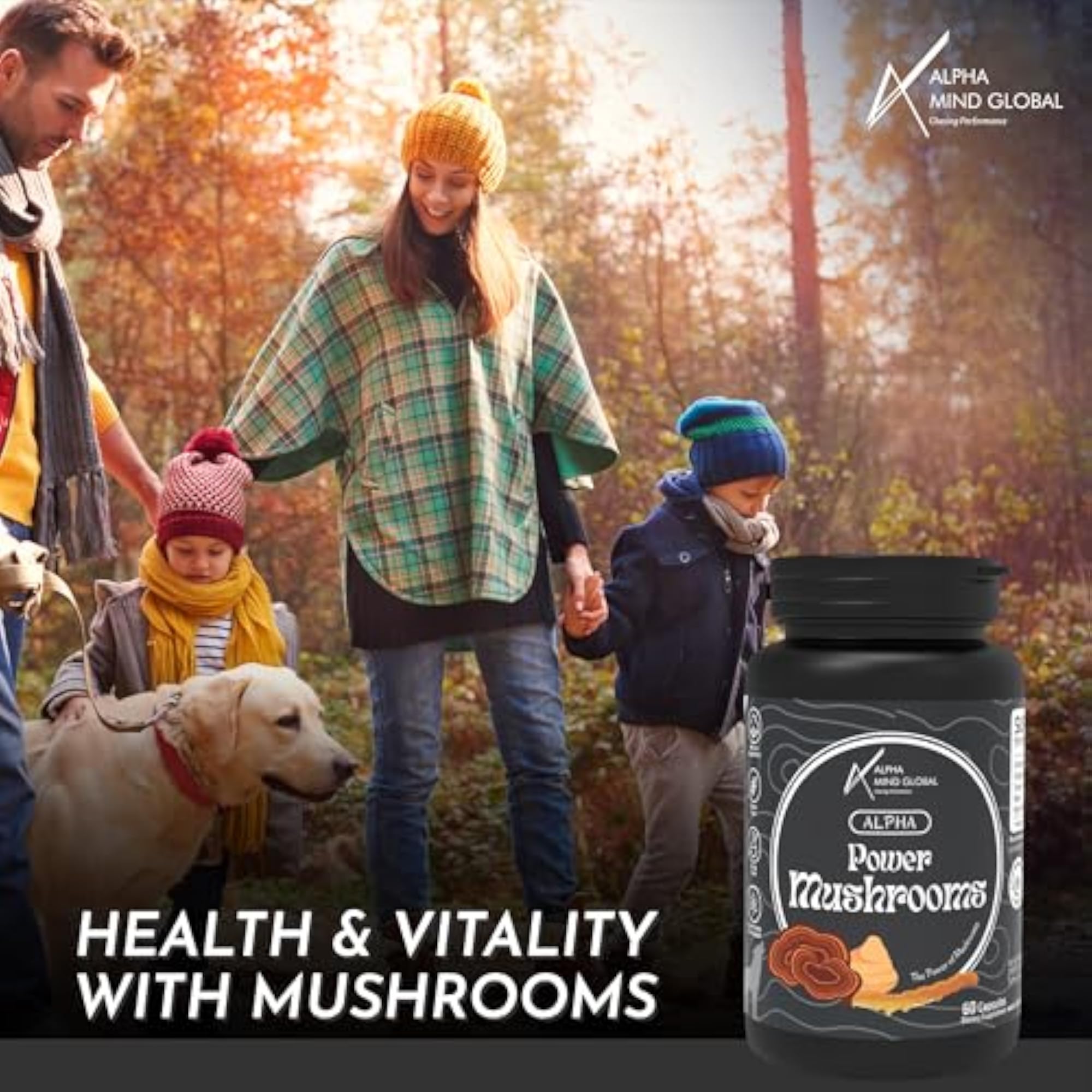Alpha Power Mushrooms - Cordycep, Chaga and Turkey Tail