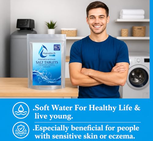 Image of Aquatech Water Softener Salt Tablets 15 kg - India's no.1 Brand | for Biomedical Lab & Domestic Water Softener System | International Softener System Also.