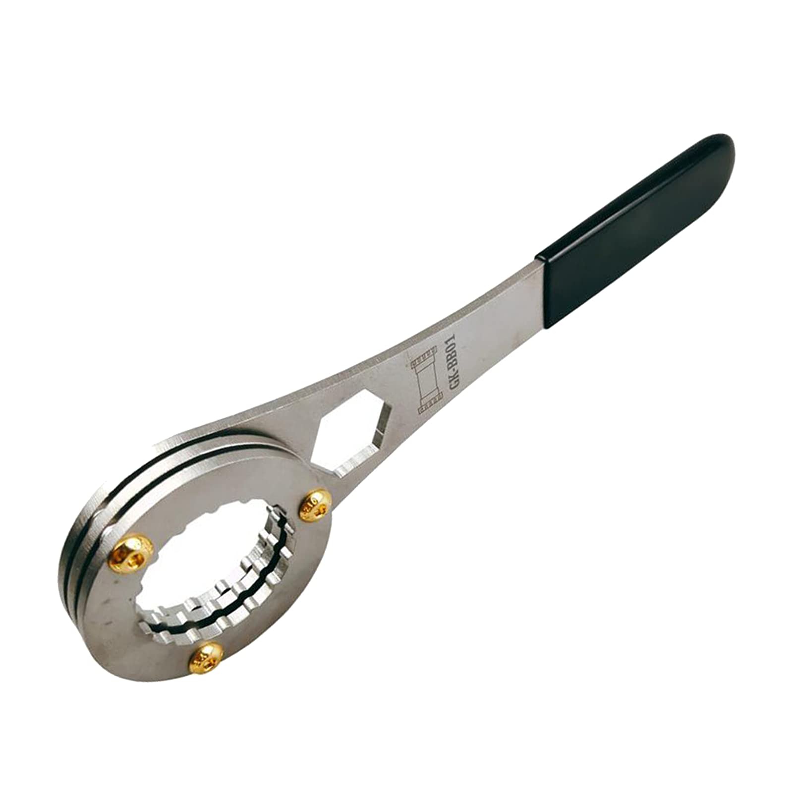 Llave de pedalier de bicicleta de 16 muescas, instalador para BB51 RS500 MT800 BBR60 GXP BB, material de acero, agarre cómodo de mango, llave de triple capa, llave hexagonal Allen de 24 mm