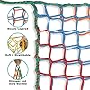 5128a3dzwnl - Kids Playground Climbing Cargo Net - 9.8 x 9.8Ft Kids Playground Safety Net,Polyester Double Layers Rope Bridge Net for Tree House and Outdoor Adventure(Rainbow)