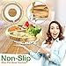 Nutrichef Baby and Toddler plate - silicon suction, 3 compartment, Non-toxic All-natural Bamboo Baby Food plate (Sparkle)