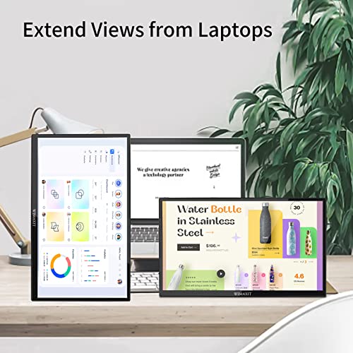 Image of WIMAXIT Portable Touch Monitor, 14 Inch 98% Srgb Fhd Ips Computer External Display Usb-C Gaming Screen With Type-C Mini Hdmi For Laptop Pc Mac Phone Xbox Ps4, Include Smart Cover, Black