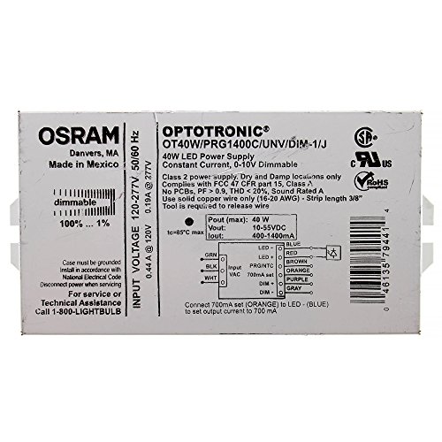 Osram OT40W/PRG1400C/UNV/DIM-1/J Optotronic 40W Programmable Led Power Supply