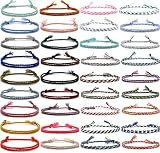 FINZOR 36 Pcs Woven Wrap Friendship Bracelets Handmade Braided Friendship Bracelet Adjustable Colorf