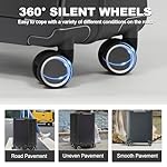 OUZZO Luggage, 22×14×9 inch Aluminum Carry-on Luggage with Front compartment, Hard shell Suitcase, Wheeled Soft Handle Luggage Airline Approved, TSA Approved Lock, PC lightweight (Grey) - Image 3