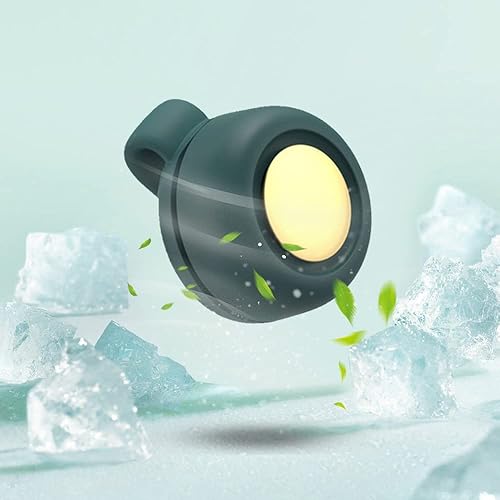 Miniatura 3 de Drkicsy Ventilador pequeño de cuello con clip de torbellino, ventilador de enfriamiento portátil 2 en 1 ventilador de cintura y ventilador de