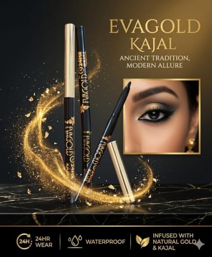 Image of EVAGOLD Luxurious Kajal Eye Definer | Intense, Long-Lasting, Precision, Elegance