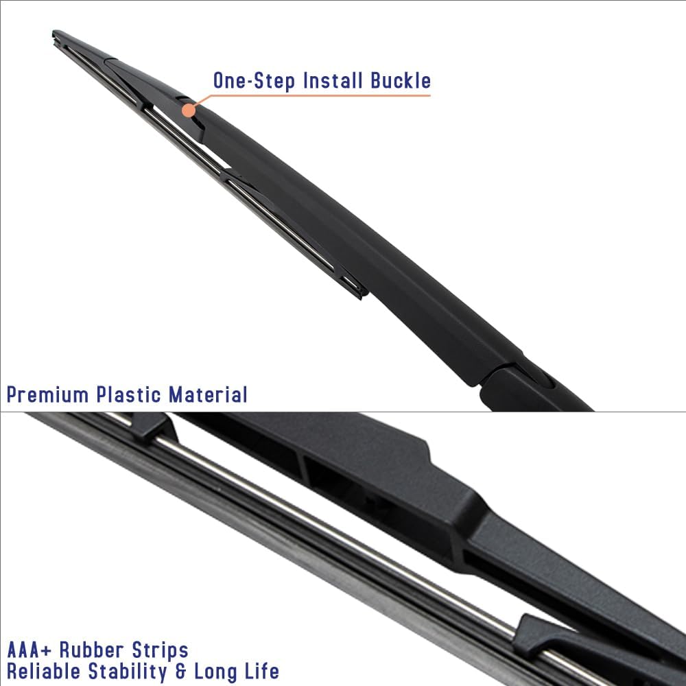 Rear Windshield Wiper Arm Blade Assembly Kit Compatible with 2007-2012 Mazda CX-7, 2007-2015 Mazda CX-9 Rear Window Wiper Replacement EG2167421, TD1367330