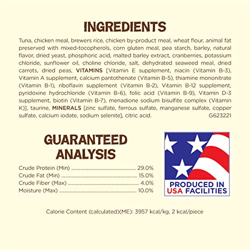 Purina Friskies Natural Cat Treats, Party Mix Natural Yums With Wild Caught Tuna And Added Vitamins, Minerals And Nutrients - 20 Oz. Canister #TOP4