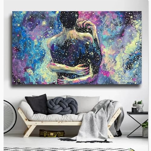 Peinture sur toile abstraite haut de gamme d'amoureux XINBAO art mural encadré 21x30