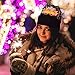 POPCHOSE Unisex LED Knit Beanie Light Up Fireplace Winter Hat Elastic Cap for Holiday Christmas Birthday Party Beanies