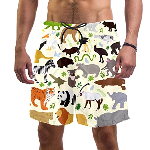 Maillots de bain pour hommes animaux sauvages anti humidité