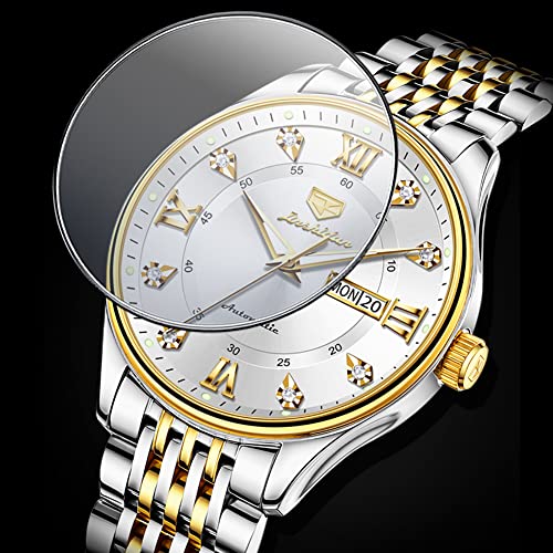 Image of OLEVS Automatic Mens Watches Self Winding Mechanical Business Luxury Dress Wrist Watch Stainless Steel Waterproof Luminous Day Date