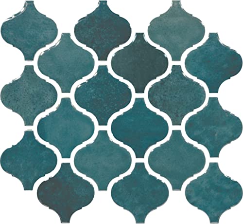 Daltile Mesmerist 11" X 12" Ceramic Arabesque Mosaic Tile In Mystique Gloss (10 Pc Per Carton) (7.4 Sqft Per Carton ) #TOP3