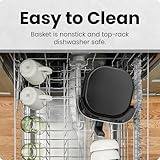 Chefman Air Fryer – 4 QT Compact Airfryer for Quick & Easy Meals, Features Hi-Fry Technology for Extra Crisp, Easy-View Window, Touch Controls with 4 Presets, Nonstick & Dishwasher Safe Basket - Black