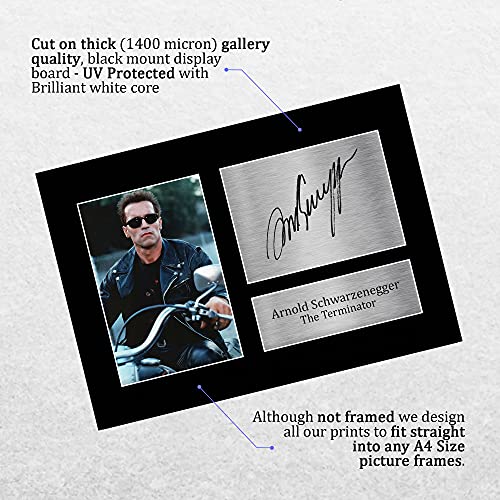 HWC Trading Een Schwarzenegger Signed Autograph Photo Print A4 Terminator Play On Print Afbeelding - Afbeelding 4