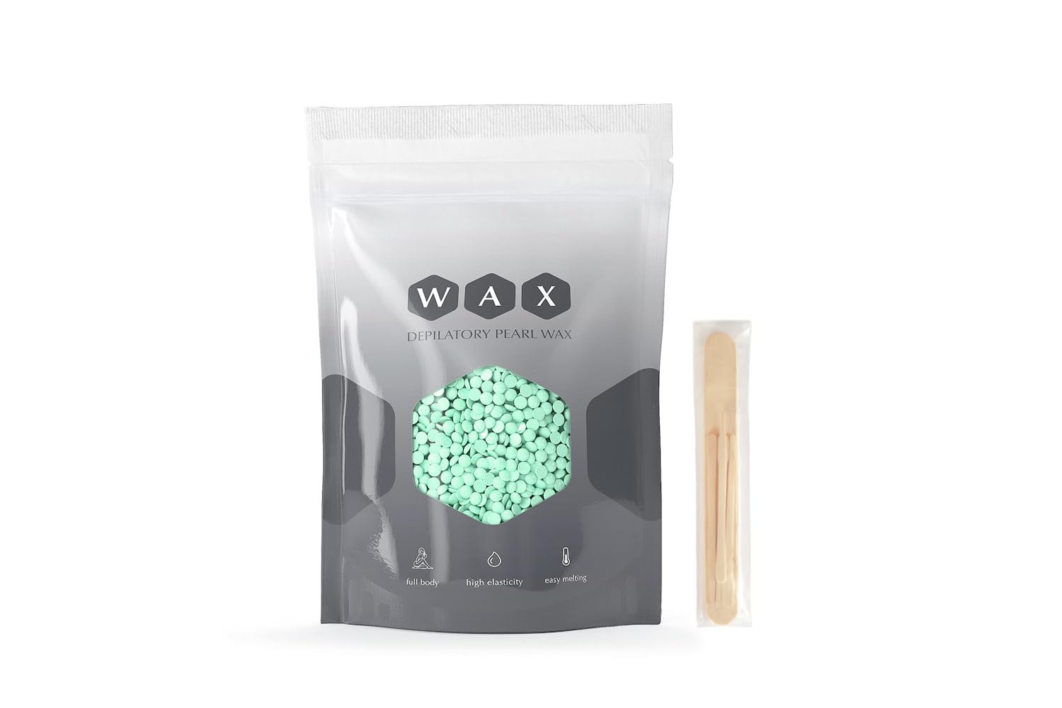 Cera depilatoria en perlas Aloe Vera 600g SELAS. Depilacion sin bandas para todas las zonas y tipos de pieles, especialmente las mas sensibles, contiene 6 espatulas de diferentes tamaños.