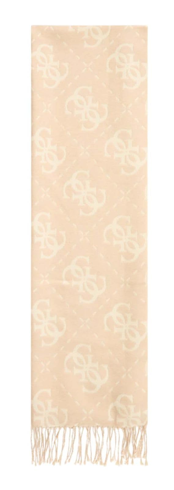 GUESS sciarpa Noelle II Scarf 60X180 Latte Logo beige