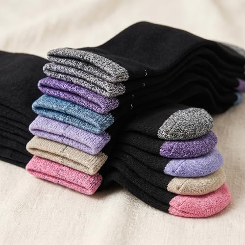 Image of Tipi Toe Women's Knee High Socks 6 Pack - Colorful Funky Patterned Long Socks, Soft & Comfortable Everyday Wear