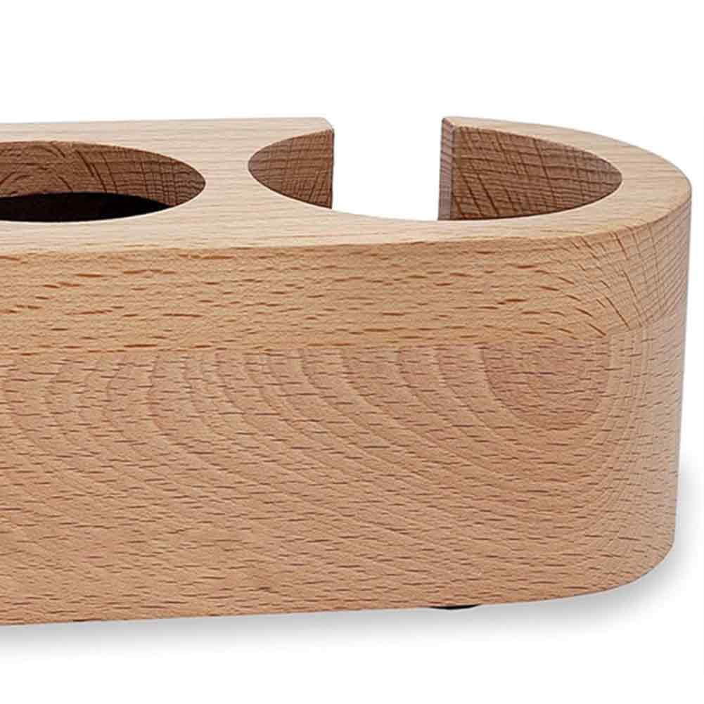 IJSDNVJNDX Espresso Tamping Station Coffee Tamper Station 58MM Portafilter Espresso Accessories Beech Wood Organizer Espresso Station Coffee Tamper Station for Countertop