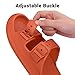 VONMAY Cloud Slides Slippers for Women Men Shower Sandals Non Slip Soft Sole Thick Foam Double Buckle Adjustable House Shoes, Orange