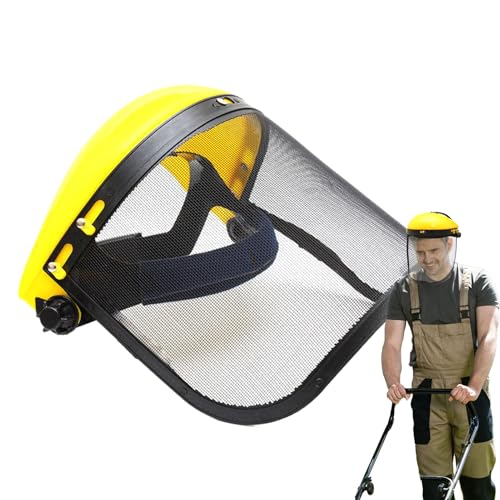 MWZBTG De Protección Para Césped Con Malla De Acero, Pantalla Facial Para Cortadora De Césped Y Motosierra, Protección Ocular Y Facial Para Jardinería, Poda Trabajo Forestal