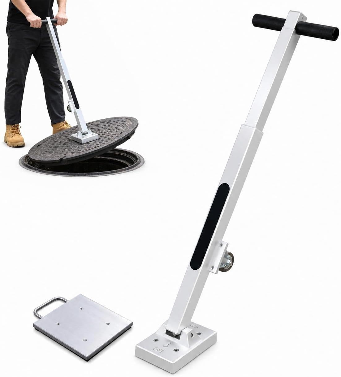 Sollevatore Magnetico Per Tombini Da 270 Kg,per Il Sollevamento Di Coperchi