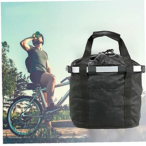 Cesta de bicicleta removível para transporte de animais de estimação, bolsa frontal de lona, cesta d