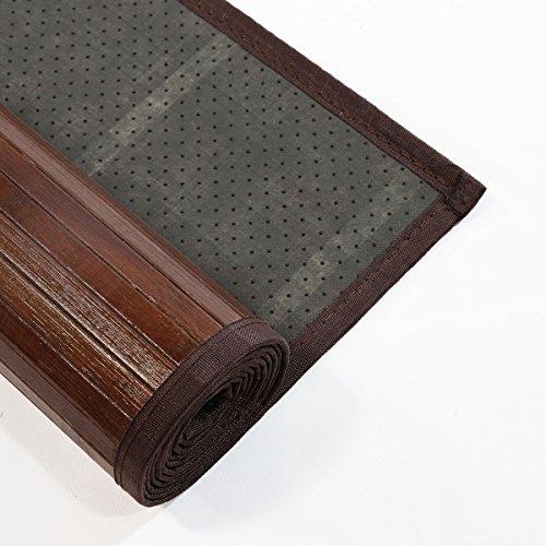 Clevr Natural Bamboo 6' X 9' (72"x108") Floor Mat, Bamboo Area Rug