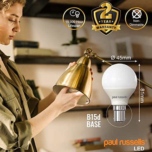 paul russells LED Light Small Bayonet Cap B15, 60w Equivalent, 6.5W 806 Lumens LED Bulbs, 6500K Bright Daylight - Image 3