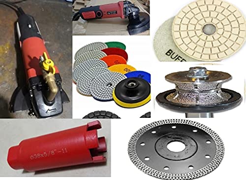 Granite Marble Wet Polisher 3 4  Full Bullnose Router Bit 1 3 8  core Drill bit 4 1 2  mesh Rim Super Thin Ceramic Porcelain Saw Blade Stone Concrete Polish pad V20 Profile Wheel