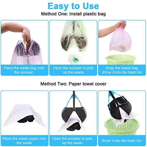 Ppogoo Non-Breakable Pooper Scooper For Large Medium Small Dogs With 24.3Inch Long Handle High Strength Material Durable Spring, Easy Grass And Gravel Pick Up #TOP3