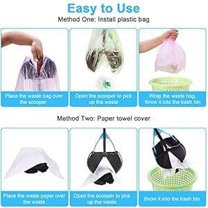 Ppogoo non breakable pooper scooper for large medium small dogs with 243inch long handle high strength material durable spring easy grass and gravel pick up  urban country home decor