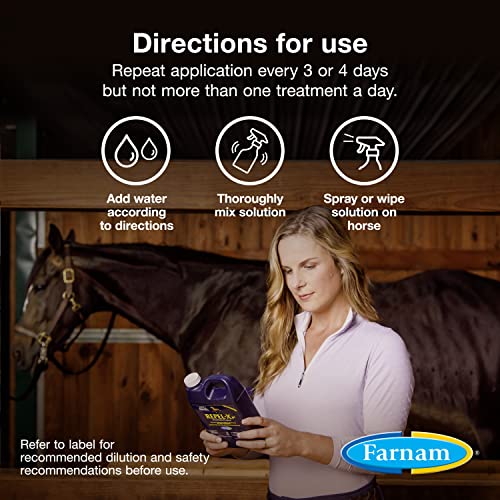 Farnam Repel-X pe Concentrated Fly Spray for Horses, Just Add Water 16 Ounces