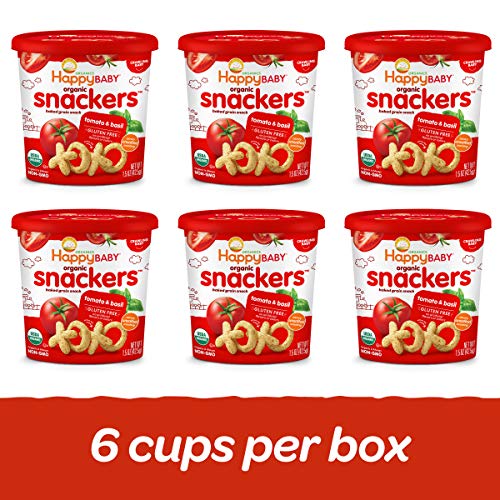 image for Happy Baby Organic Snackers Baked Grain Snack for Crawling Babies, Tom