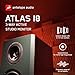 Antelope Audio Atlas i8 Studio Monitor Speaker — 3-Way Powered Active Speaker for Music Production & Recording — Music Studio Monitor w/Coaxial Drivers & Two Isobaric 8-Inch Woofers, Military Green