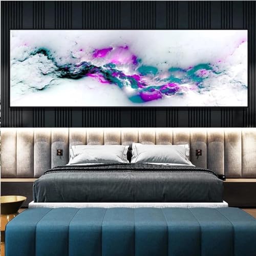 Poster violet abstrait 30x90 cm pour salon et déco de chambre cocooning