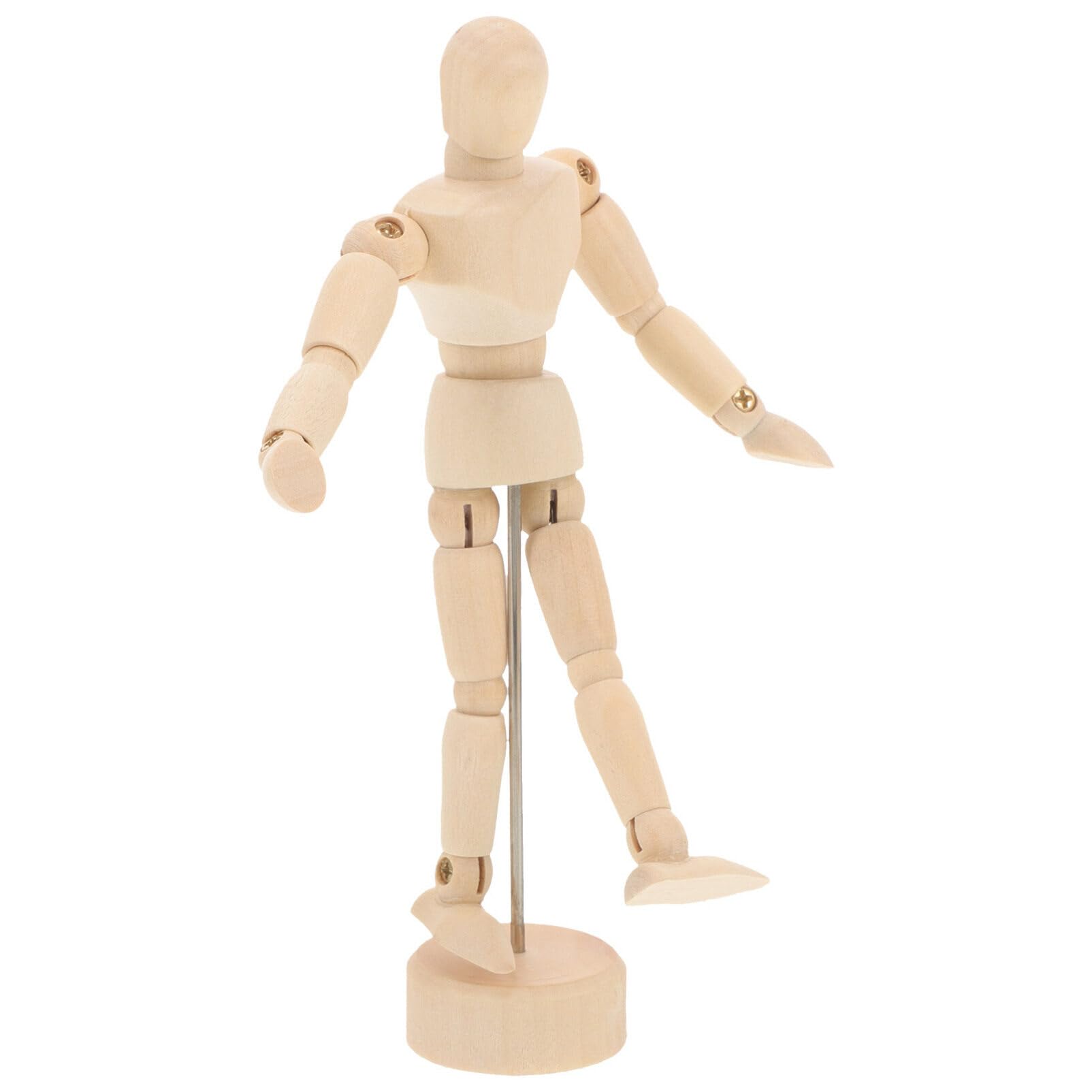 Operitacx Wooden Mannequin Figure 5.3 Inch Art Model with Flexible Joints and Stand for Sketching Drawing Painting Home and Office Decoration